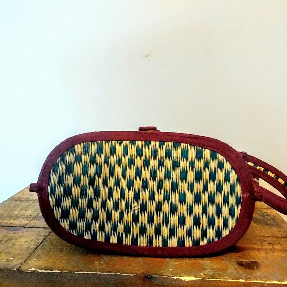 Boho Straw Basket Weave Handbag - Picture 4 of 5